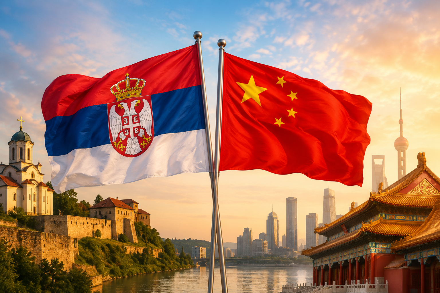 Serbian President Aleksandar Vučić visiting China and speaking about technology and future investments